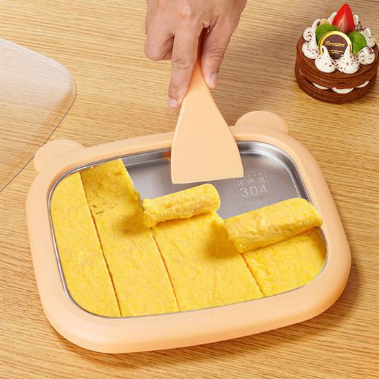 Йогуртовый аппарат для мороженого в форме медведя для детей, ручной, неэлектрический, из нержавеющей стали, для заморозки десертов, для приготовления сорбета, смузи-боулов и ролл-мороженого своими руками