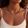 Natural Tiger Eye Beaded Heart Pendant Necklace for Women Vintage Gold Color Love Clasp Boho Choker Trendy Jewelry Birthday Gift1