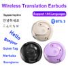 Беспроводные наушники-вкладыши BT AI Translation с поддержкой 144 языков и переводом в режиме реального времени для путешествий, бизнеса и обучения