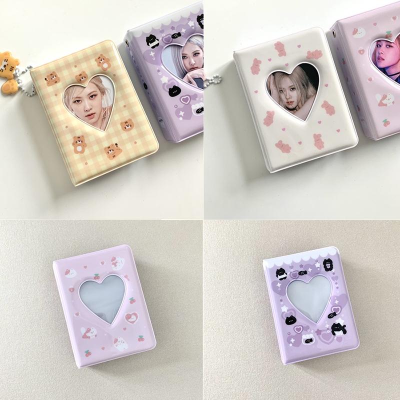 Cartoon Bear Photo Album 3 Inch Photocard Holder Korean Idols Cards Collect Book 40 Pockets Mini Instax Photos Album