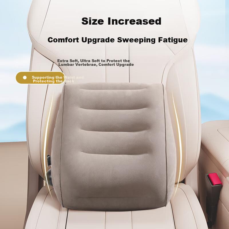 Etravel Push-In Inflatable Lumbar Pillow for Outdoor Travel, Office Chair, Long Sitting, Back Support, Car Cushion And Waist Protectio