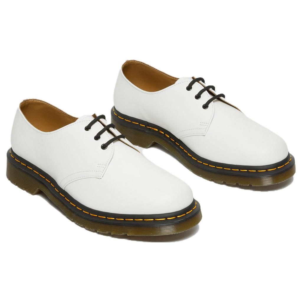 Доктор. Martens 1461 Кожаные Минималистичные Повседневные Ботинки Ботинки Унисекс Белые 26226100