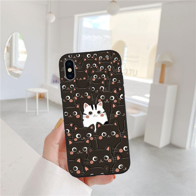 LO23 Чехол-бампер Мягкий Кот Котёнок Мяу для Samsung Galaxy S20 S21 S22 Ultra FE + Plus A21S A22 A24 A25 A26 A30 A30S A31