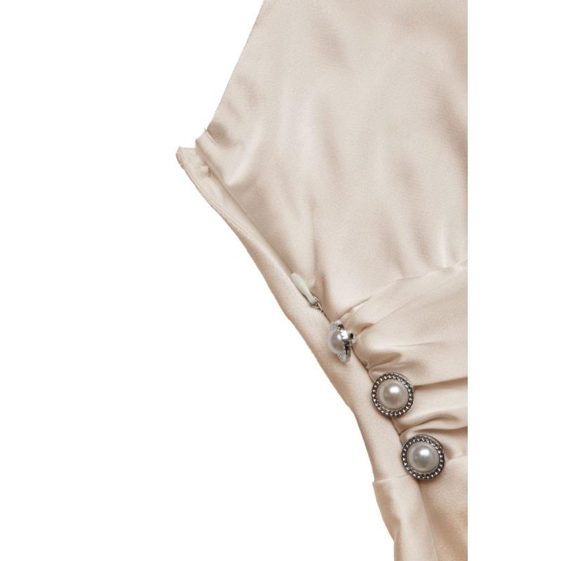 Women Satin Spaghetti Strap High Waist Solid Color Elegant Long A Line Dress