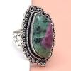 Ruby Zoisite Gemstone Handmade Silver Jewelry  "7"