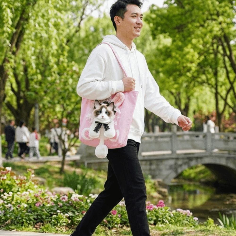 Cartoon Pet Outing Bag Soft Lining Puppy Sling Bag Pet Tote Bag Dog Backpack  Kitten
