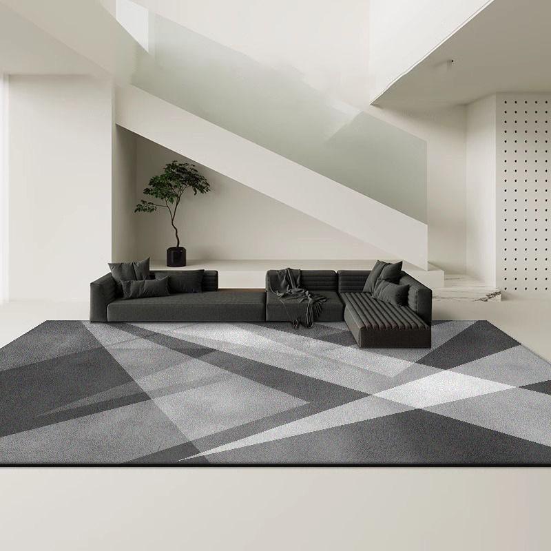 Simple Style Geometric Carpet Living Room Modern Decoration Large Area Non-slip Rugs Bedroom Bedside Tatami Soft Mat Washable