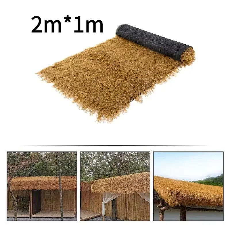 Latest Models Artificial Thatch Roof Rolls Durable Plastic for Outdoor Pavilion Farmhouse Easy Install Bars Cabins Beach Roofing