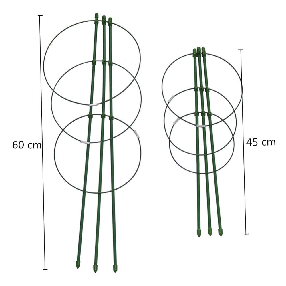 45cm/60cm Climbing Vine Rack Plant Potted Support Frame Plastic Coated Steel Flower Vegetables Decorative Trellis Bracket 1Pc