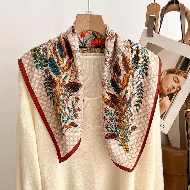 Fashion Hair Scarf for Women Lightweight Silk Feeling Head Scarves Square