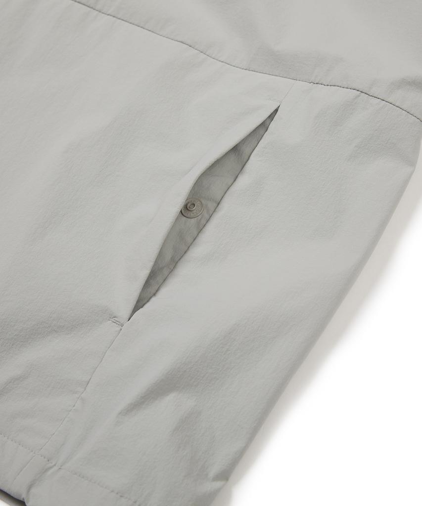 Snowpeak Apparel Тонкий Технологичный Тканый Анорак с Воротником-стойкой и Коротким Рукавом Светло-серый (S24Mmsan34)