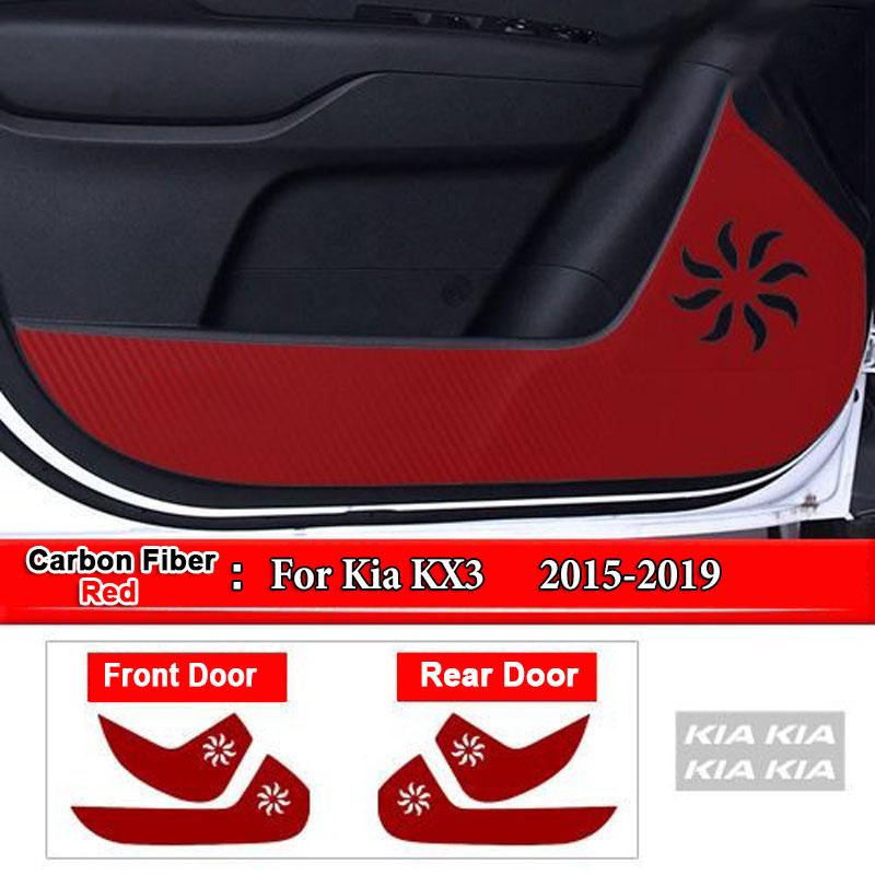 Для Kia Sportage K2 K3 K4 KX3 K5 KX5 KX7 Автомобильные Внутренние Накладки на Дверь Против Загрязнения Узором под Углеродное Волокно Наклейки Защитные Аксессуары