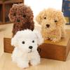 Fluffy Bow Tie Dog Keychain Plush Stuffed Animal Toy for Backpacks Bags