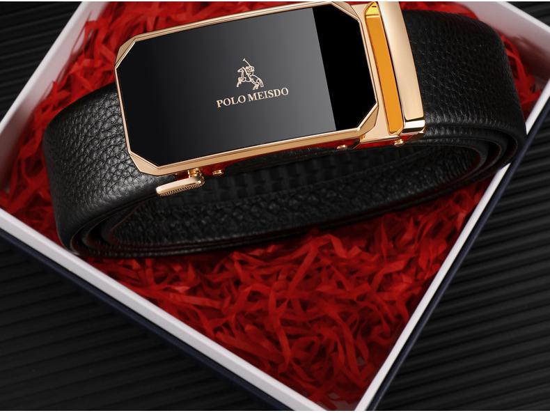 Мужской ремень из натуральной кожи Paul с автоматической пряжкой - Роскошный бренд, верхний слой коровьей кожи