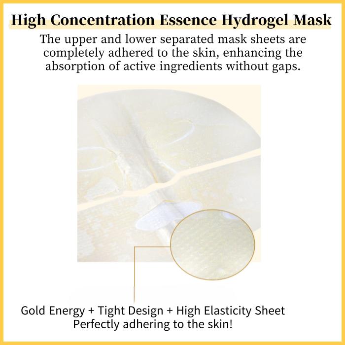 [3W CLINIC] ГИДРОГЕЛЕВАЯ МАСКА ДЛЯ ЛИЦА С КОЛЛАГЕНОМ И ЭНЕРГИЕМ РОСКОШНОГО ЗОЛОТОГО ТИПА