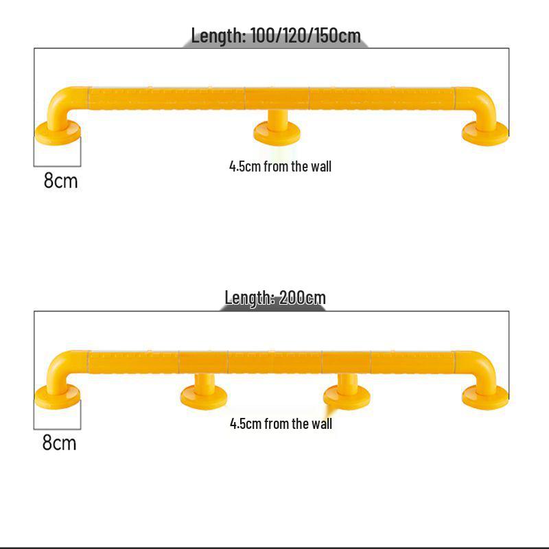 Stainless Steel Safety Grab Bar for Elderly - Bathroom Toilet Armrest