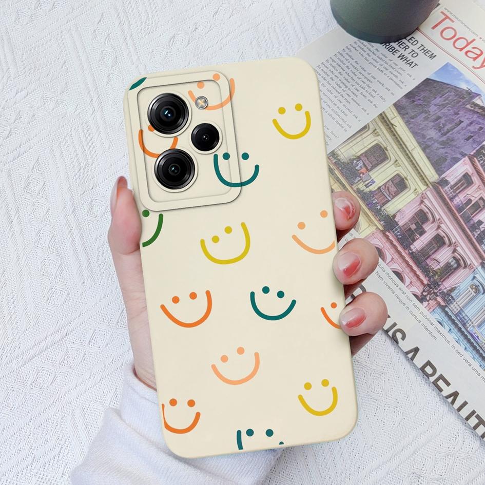 Чехол для телефона для Xiaomi Poco C55 M4 Pro X5 Pro X3 X4 F5 F4 Pro, мягкая жидкая силиконовая сумка для телефона, противоударный матовый чехол, модные этикетки для бампера Xiaomi
