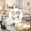 4pcs/Set Wood Homestay Crafts Decorative Hollow Pattern Wall Hanging Circular Design Pendants Home Decoration