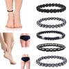 Magnetic Therapy Anklet Anti Swelling Pain Relief Jewelry Accessories Glossy Black Strong