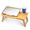 Folding Portable Bamboo Laptop Table Bed Sofa Office Laptop Stand Desk With Cooling Fan Bed Table For Computer Notebook