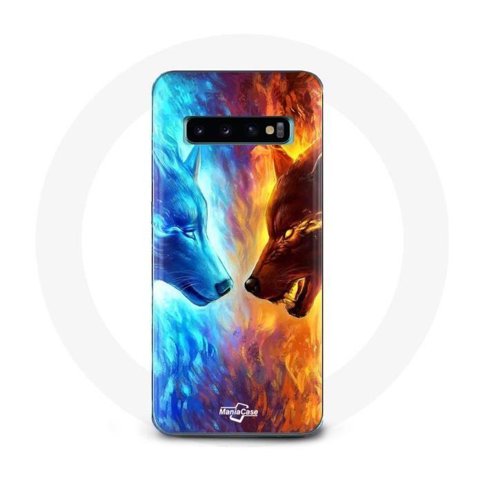 Case for Samsung Galaxy S10 Ice and Fire Wolf