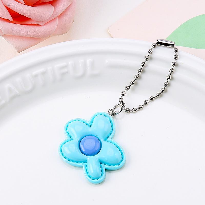 Five-Petal Flower Candy Color Keychain Pendant - DIY Handmade Jewelry Gift for Girlfriends