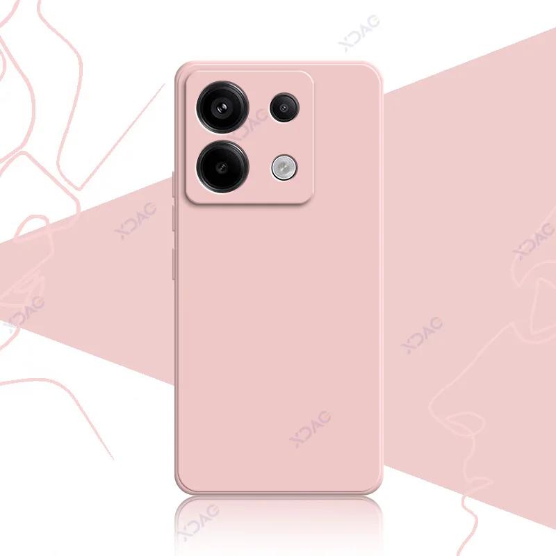 Милые квадратные жидкие силиконовые чехлы для Xiaomi POCO X6 Pro Neo 5G роскошные мягкие чехлы для телефонов POCOX6 X6Pro X6Neo Coque