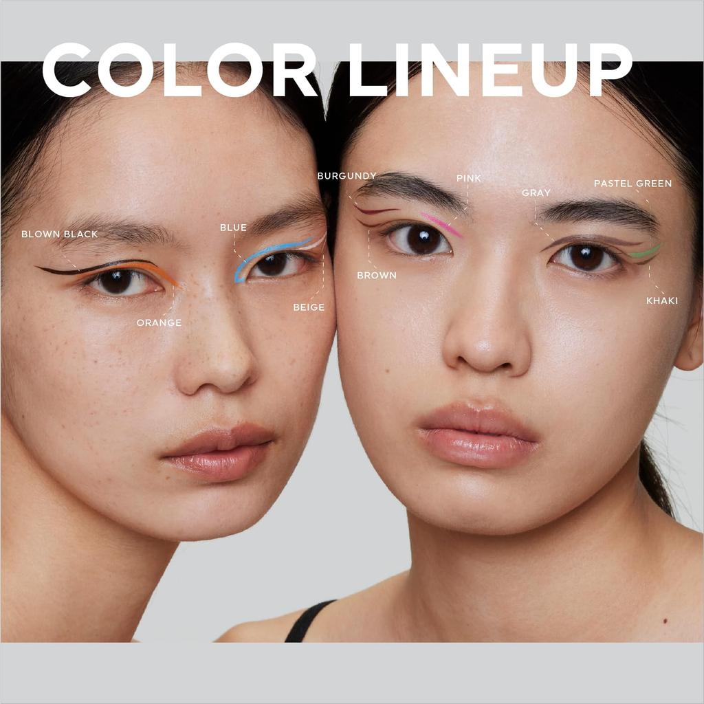 UZU Жидкая подводка для глаз Eye Opening Liner Смывается теплой водой Гипоаллергенная [Коричнево-черный] Подводка для глаз, Без воды, Без спирта, Без красителей,