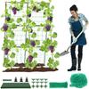 A-Frame Plants Trellis Rustproof Vegetable Climbing Trellis Kit with Climbing Net Gardening Cucumber Trellis Support for Outdoor