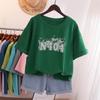 Female  L-5XL T Shirt Plus Size Tshirt Short Sleeve Cartoon Women Top Summer Sweet Couple O Neck Oversized T Shirts