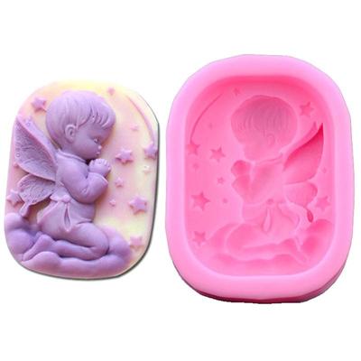 1x Angel Girl Натуральное мыло ручной работы Мыло Форма Силиконовый торт Лед Моделирование Инструмент Кондитерское искусство Декоративные MIT