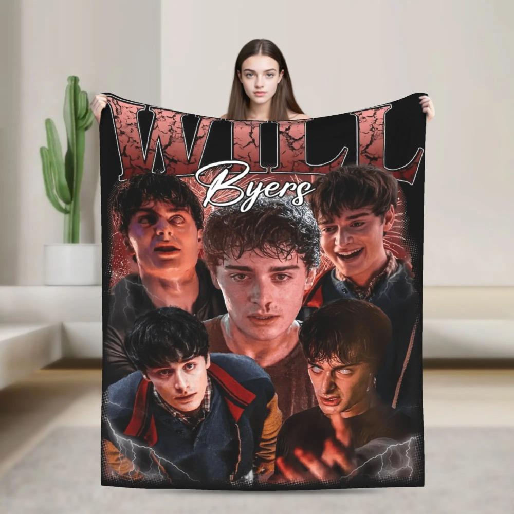 Will Byers Flannel Blanket Adults TV Show Comfortable Throw Blanket Winter Couch Chair Bedspread Sofa Bed Cover