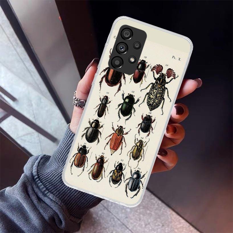 Bugs Bees Scientific Decomposition Phone Case For Samsung Galaxy A12 A52S A42 A32 A22 A51 A50 Note 20 Ultra 10 S10 Plus A71 A70