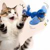 Chirping Bird Cat Toy Interactive Flapping Wings Plush Bird Toy Battery Operated Stimulate