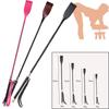 60CM Black PU Leather Spanking Paddle Long Whip Flirting Slave BDSM Bondage Flogger Sex Toys For Woman G Spot Sex Shop
