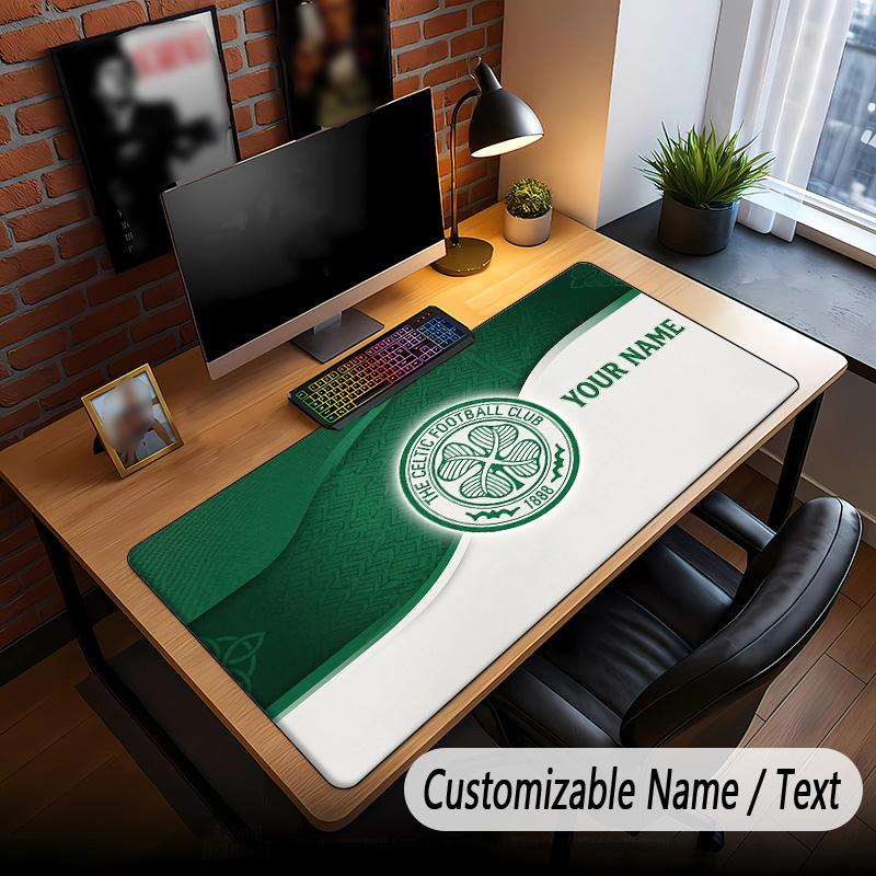 Large Mouse Pad Celtic FC Print Custom Name Text Desk Mat for Office Gaming