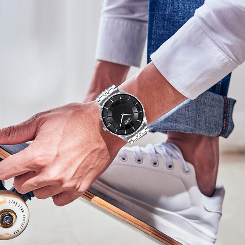 Citizen Серия Eco-Drive 30м Водонепроницаемые Солнечные Кварцевые Часы из Нержавеющей Стали Мужские часы Черные AR3010-65E