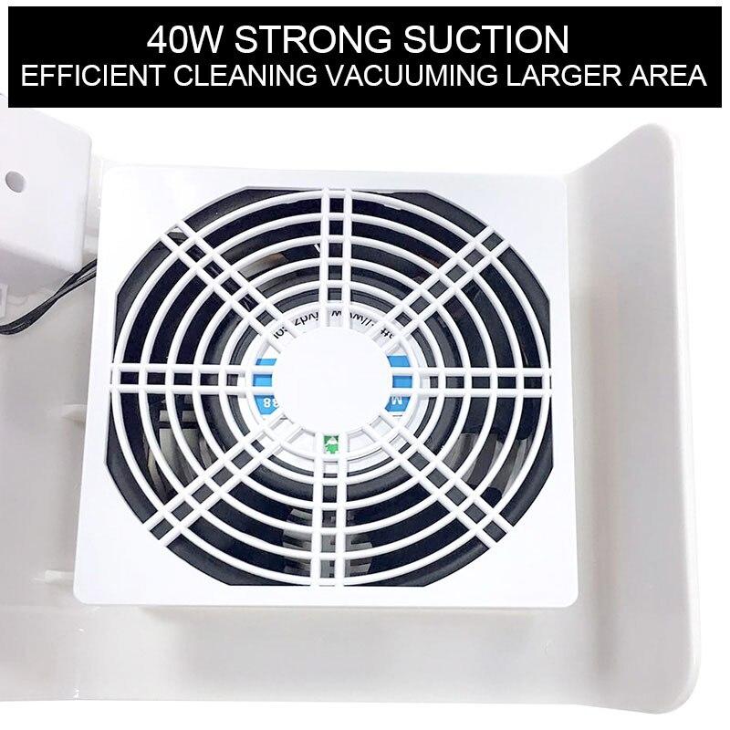 Nail Dust Collector Big Power Vacuum Cleaner Manicure Machine Strong Suction Powerful Nail Art Tool Fan Vacuum Cleaner for Nails