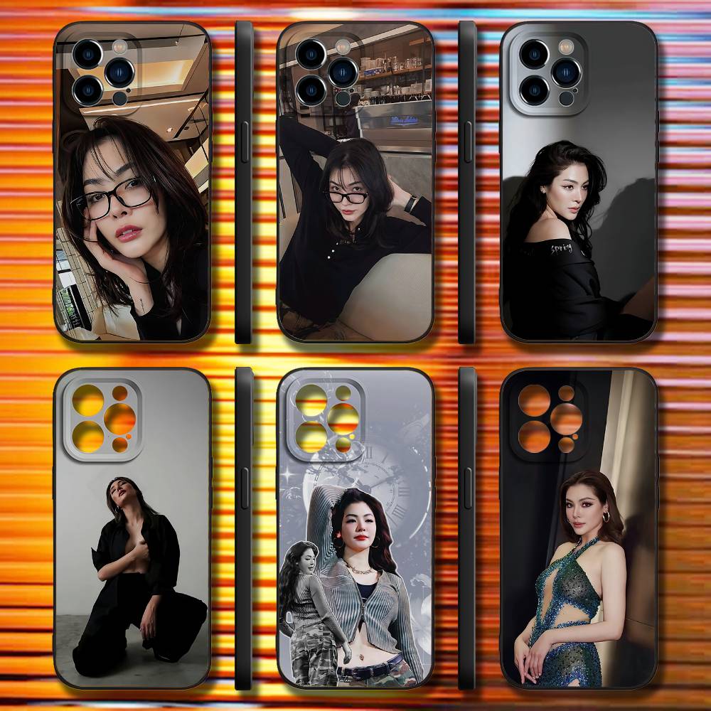 Чехол для телефона Faye Peraya Malisorn для iPhone 17,16,15,14,13,12,11,Pro,Max,Plus,X,XS,SE4,E,Mini, Мягкий черный чехол
