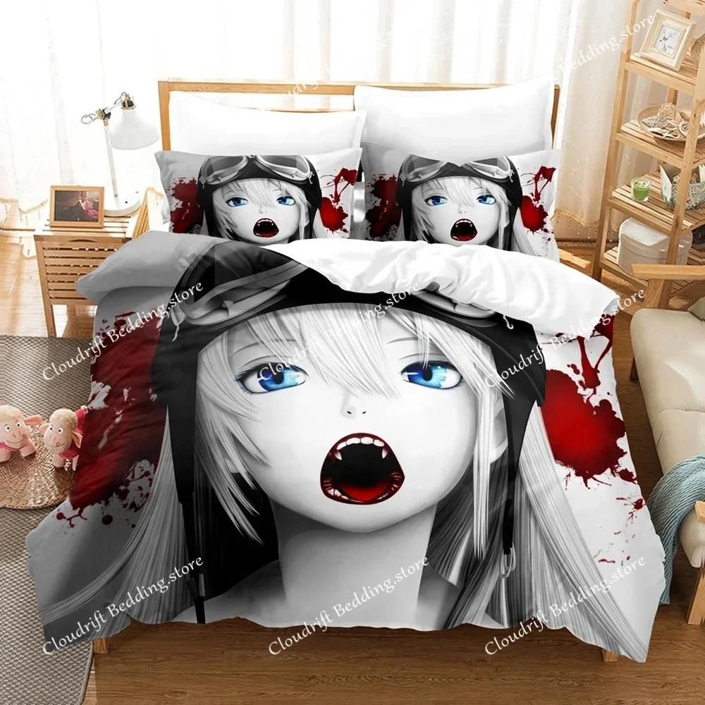 Новый 3D-принт Постельное белье Серии Monogatari Аниме Аррараги Коёми Пододеяльник Двуспальный Полуторный Полный Queen King Взрослый Детский Покрывало02