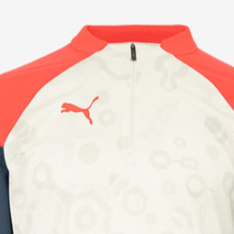 Puma Galleria Puma IndiviSual CUp ASia Sp Мужская футболка с длинным рукавом и полумолнией