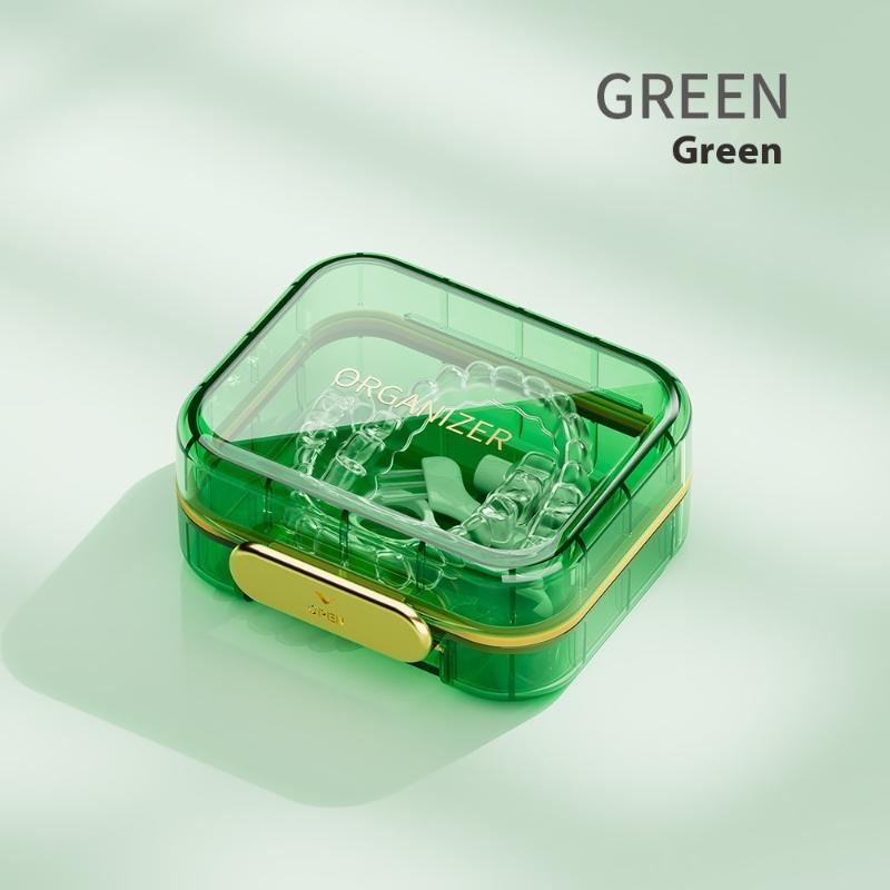 Lockable Waterproof Moisture Proof Dental Aligner Case Portable Denture Braces Storage Organizer
