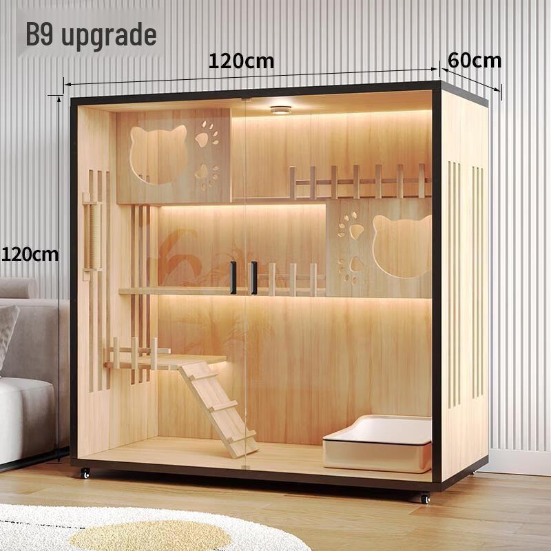 Деревянная кошачья вилла и вольер