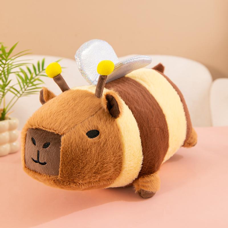 Party capybara turned into bee plush toy bagel toast kapibara doll doll