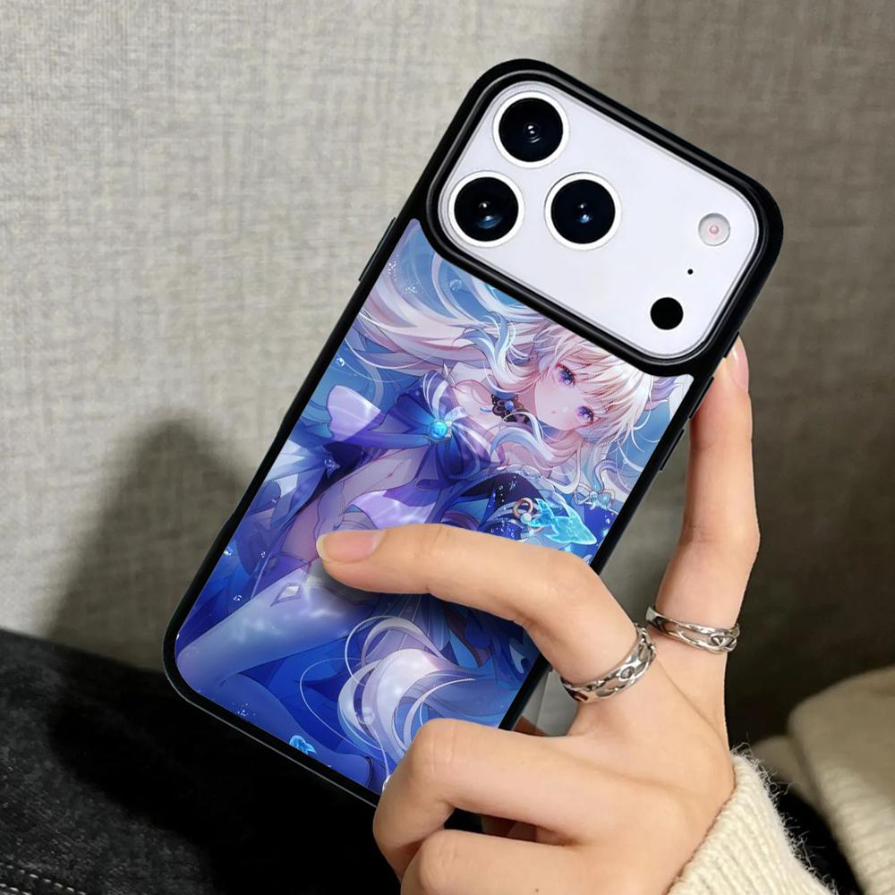 Capa Case for iPhone 17 Air 16 Pro Max 15 Plus 11 13 Mini 14 12 Back Phone Cover Sangonomiya Kokomi Genshin Impact