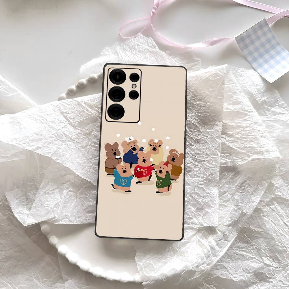 Cute Bear Quokkas Magsafe Phone Case For Samsung S 24 Fe 25 Ultra Plus 20 Lite 21 30 22 23 24 22 Ultra 5G Fundas