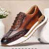 Fashion New Fashion Men's Leather Casual Shoes Burst Pure Cow Leather Wedding Shoes Zapatos Sapat A13