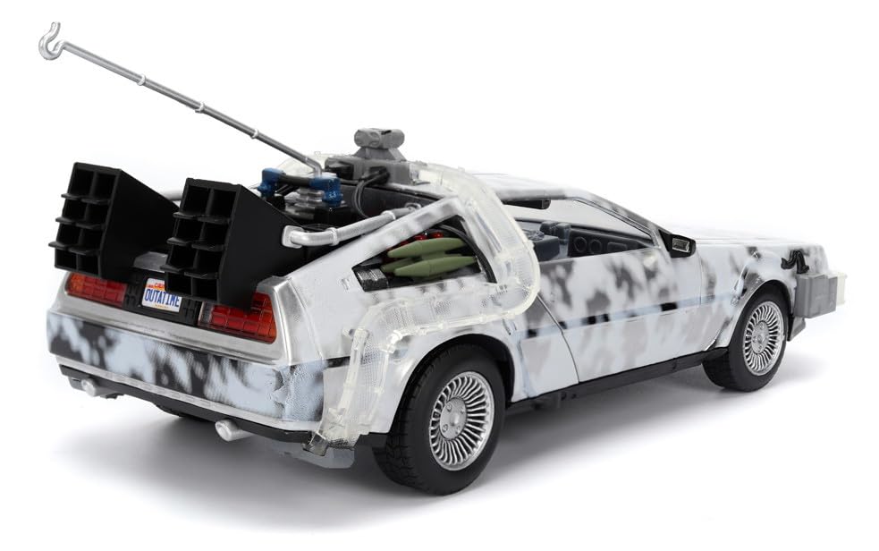 Kyosho Jada Toys Hollywood Rides Серия «Назад в будущее» Масштаб «Назад в будущее I Машина времени Замороженная версия с полной фигуркой JADA36145 1/24