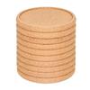 Samcos Round Cork Coasters, Pack of 12, 10cm Diameter, Heat-Resistant, Rounded Edges for Coffee Tables, Glasses, Mugs, Restaurants, Home, Cafes