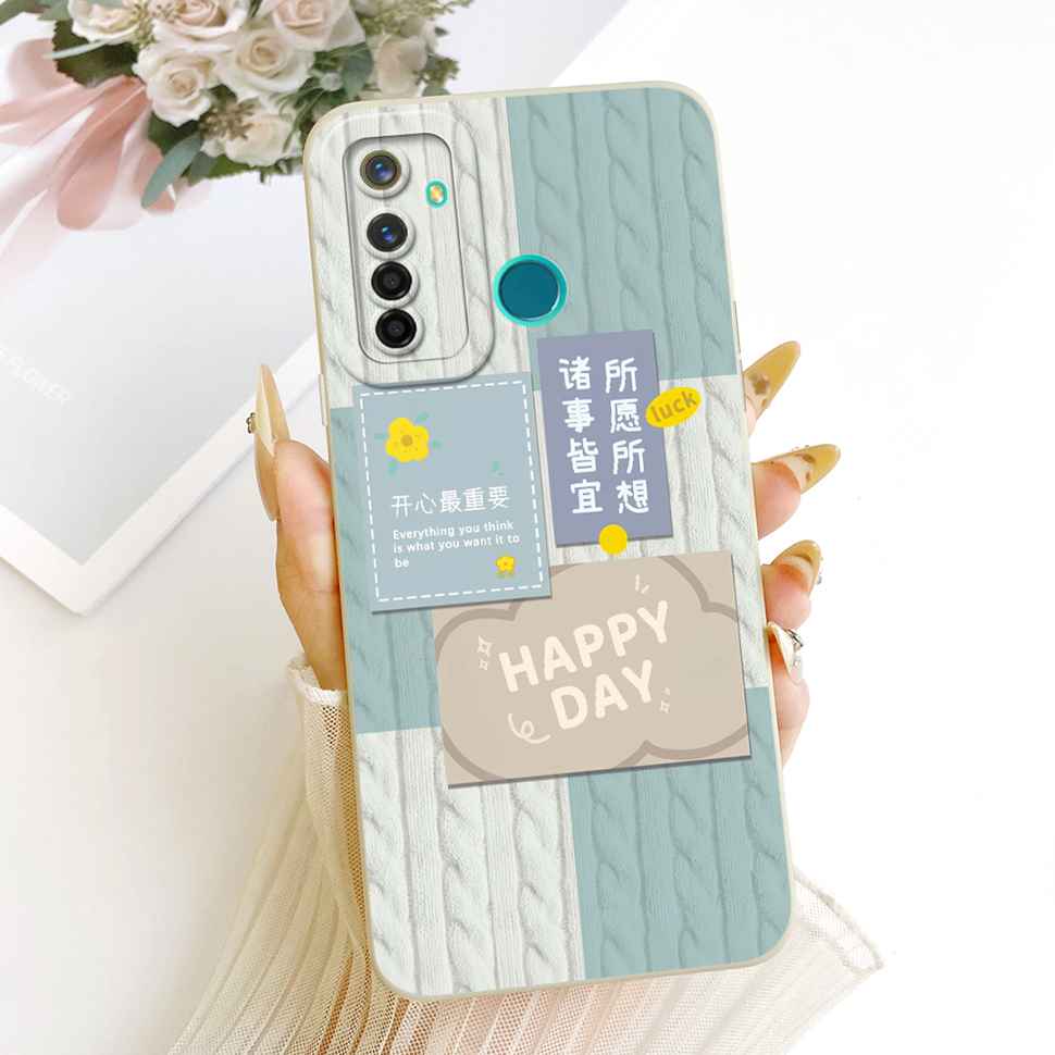 Ударопрочный Чехол Для Realme 5 Pro Чехол Популярный Милый Кролик Мягкий Матовый Чехол Realme5 Pro 5Pro RMX1971 RMX1973 Чехол Для Телефона